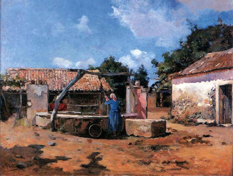 Antonio Carvalho de Silva Porto Na cisterna oil painting image